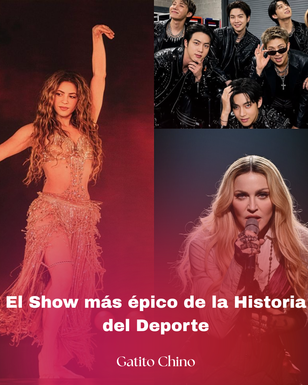 ¡Histórico! Shakira, BTS y Madonna encabezarán el primer Halftime Show de una Final del Mundial