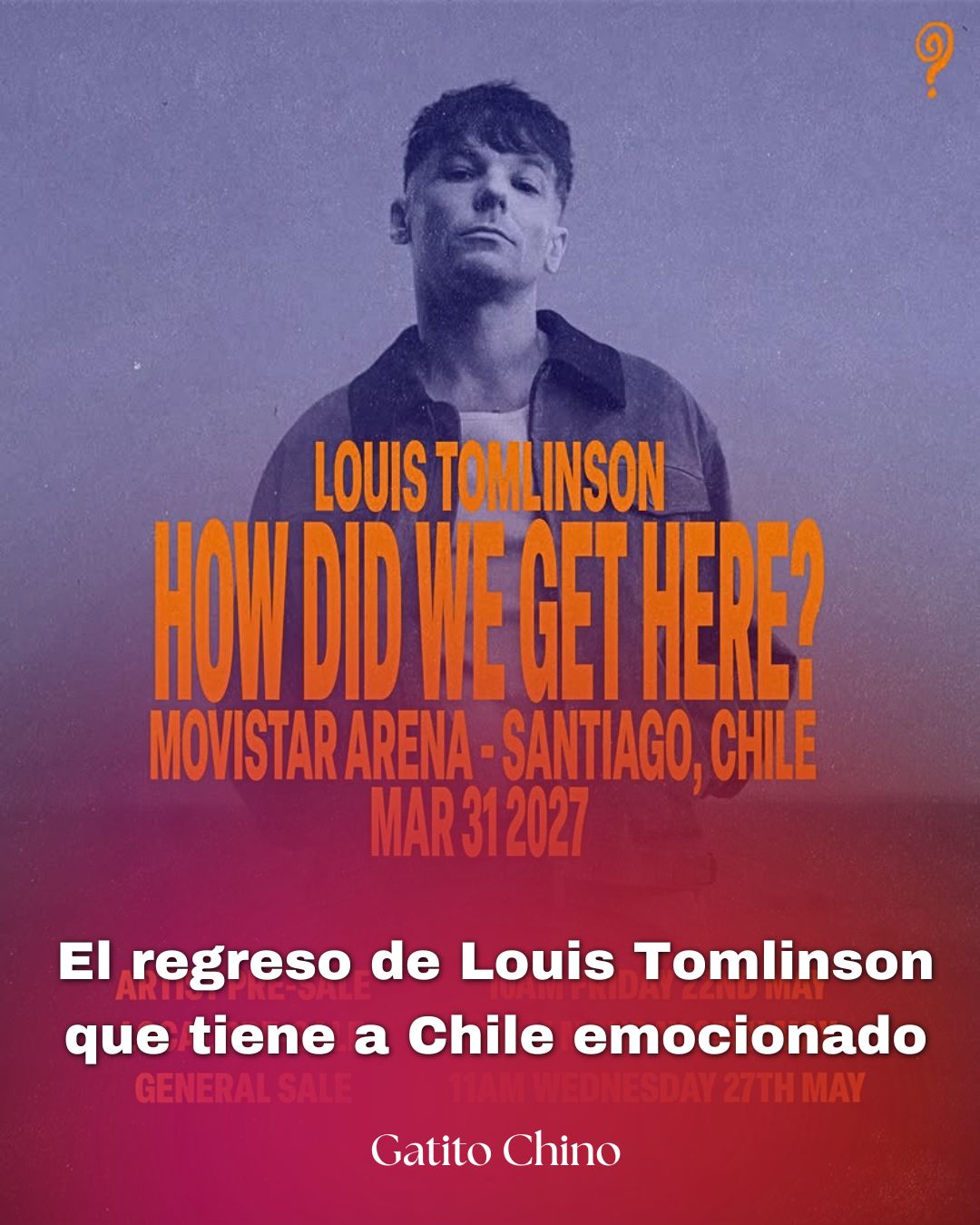 Louis Tomlinson anuncia su esperado regreso a Chile: ¿Cuándo y dónde será?
