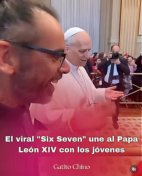 El Papa León XIV se suma a la fiebre viral del “Six Seven” y conquista TikTok