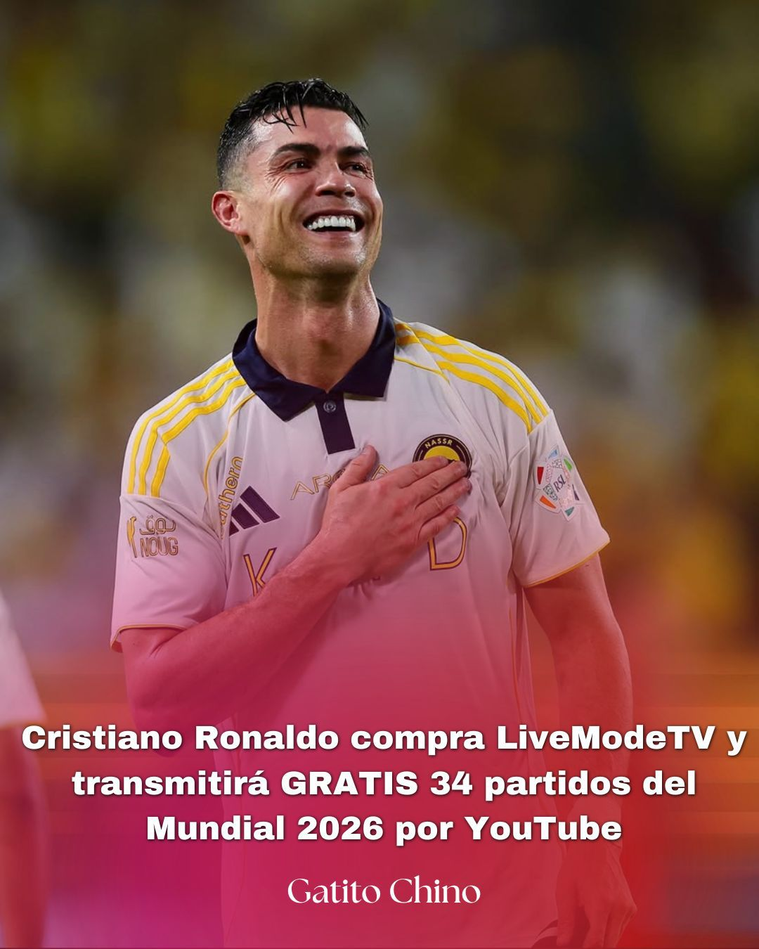 CR7, magnate del streaming: Cristiano Ronaldo compra LiveModeTV y transmitirá GRATIS 34 partidos del Mundial 2026 por YouTube