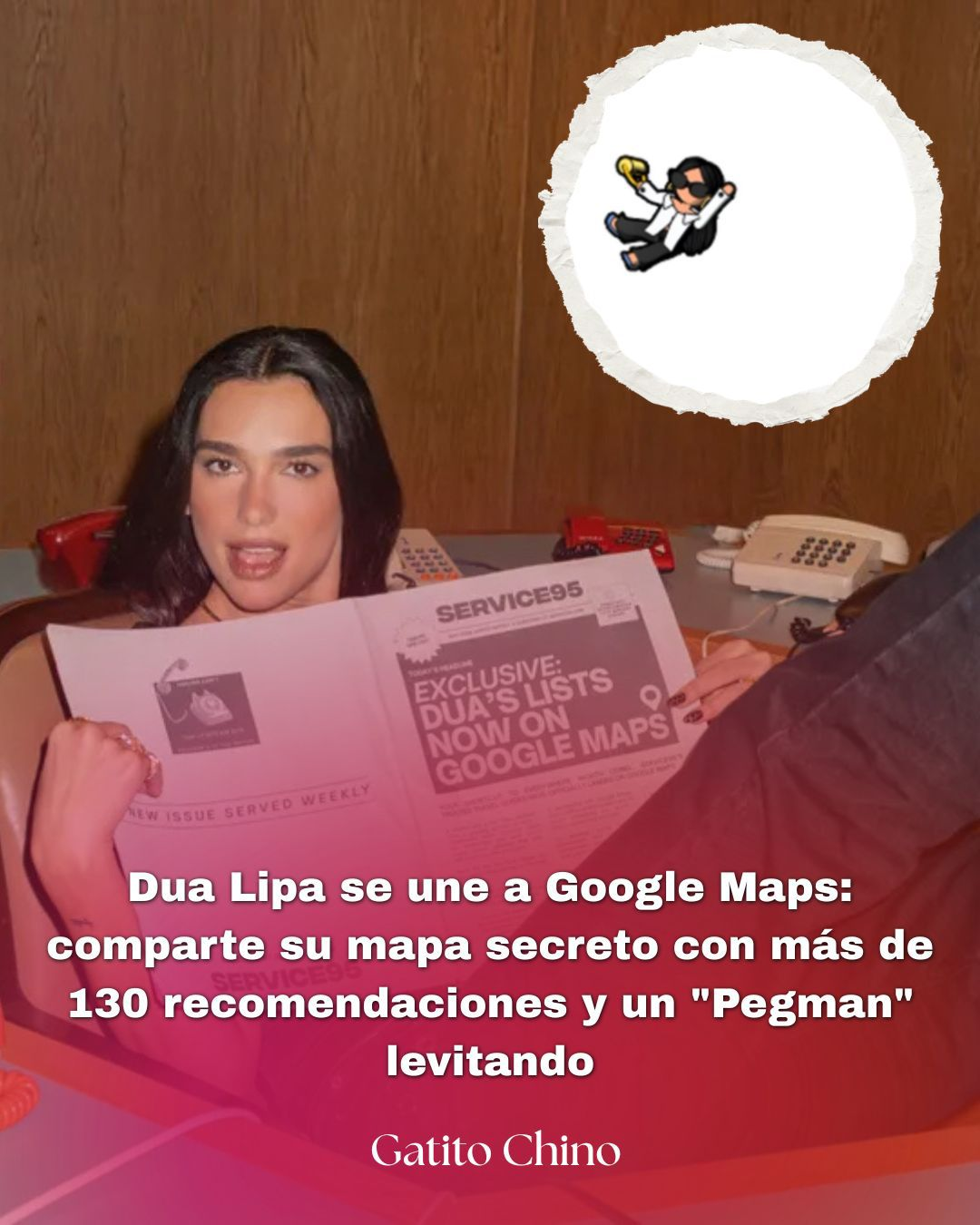 La cantante compartió en Google Maps más de 130 lugares favoritos alrededor del mundo y un «Pegman» personalizado que la representa