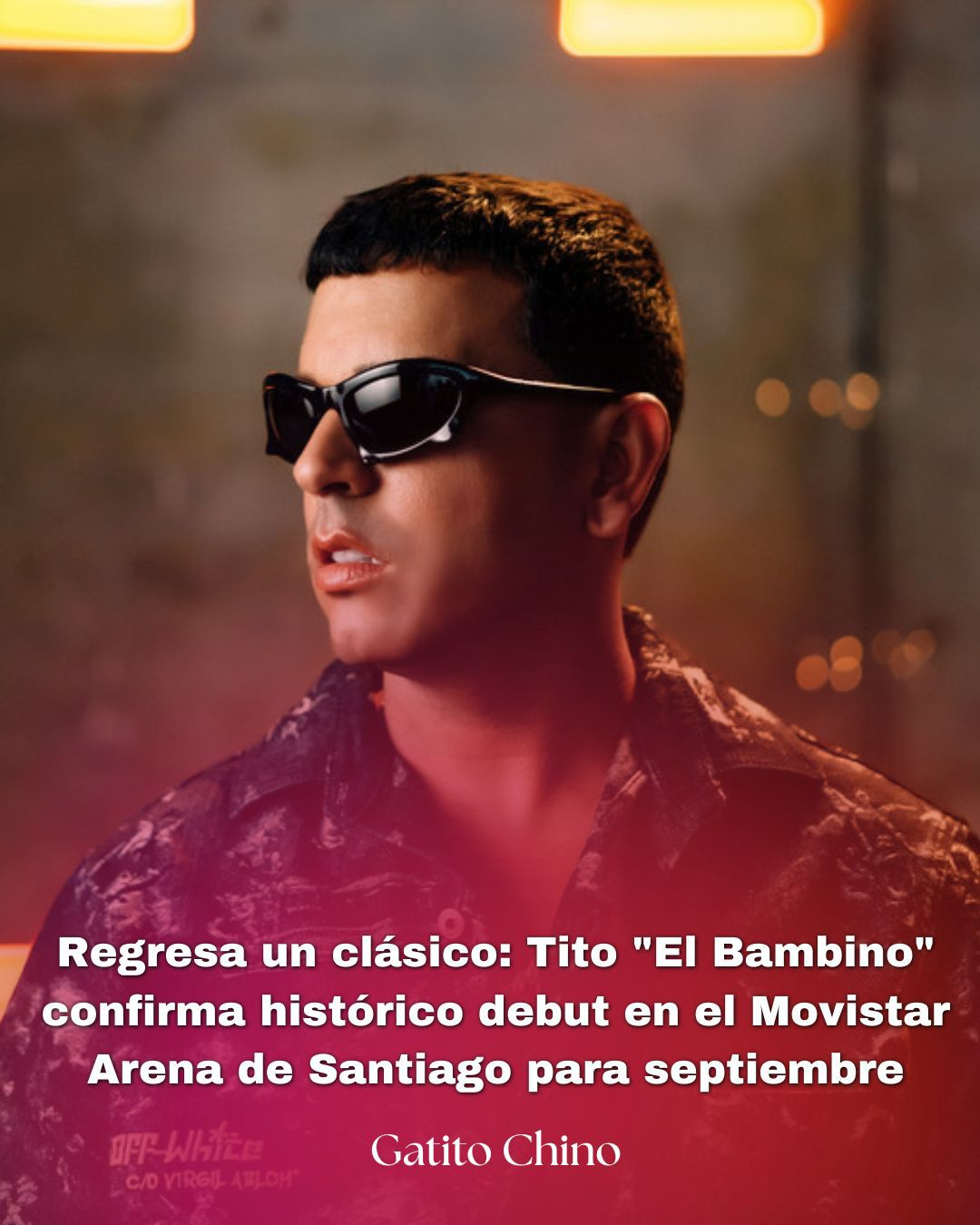 El reconocido artista puertorriqueño, «El Patrón», regresa a Chile para presentarse por primera vez en el escenario del Movistar Arena