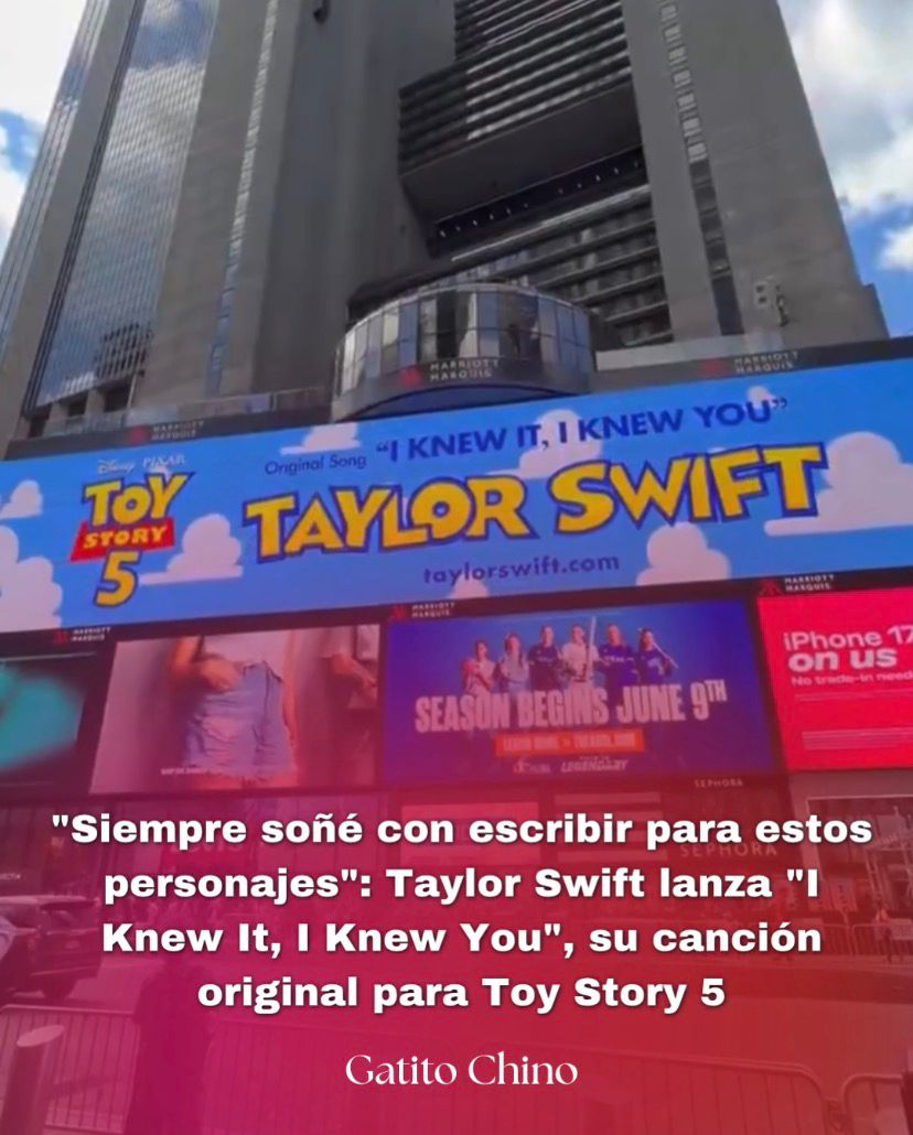 Taylor Swift anuncia canción original para la película "Toy Story 5"