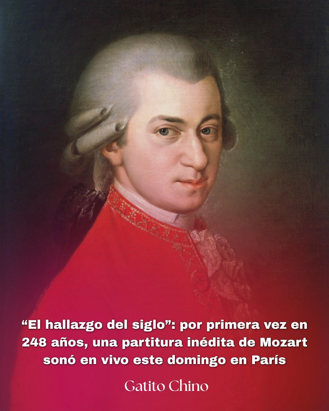 Este domingo se interpretó por primera vez una partitura inédita de Mozart