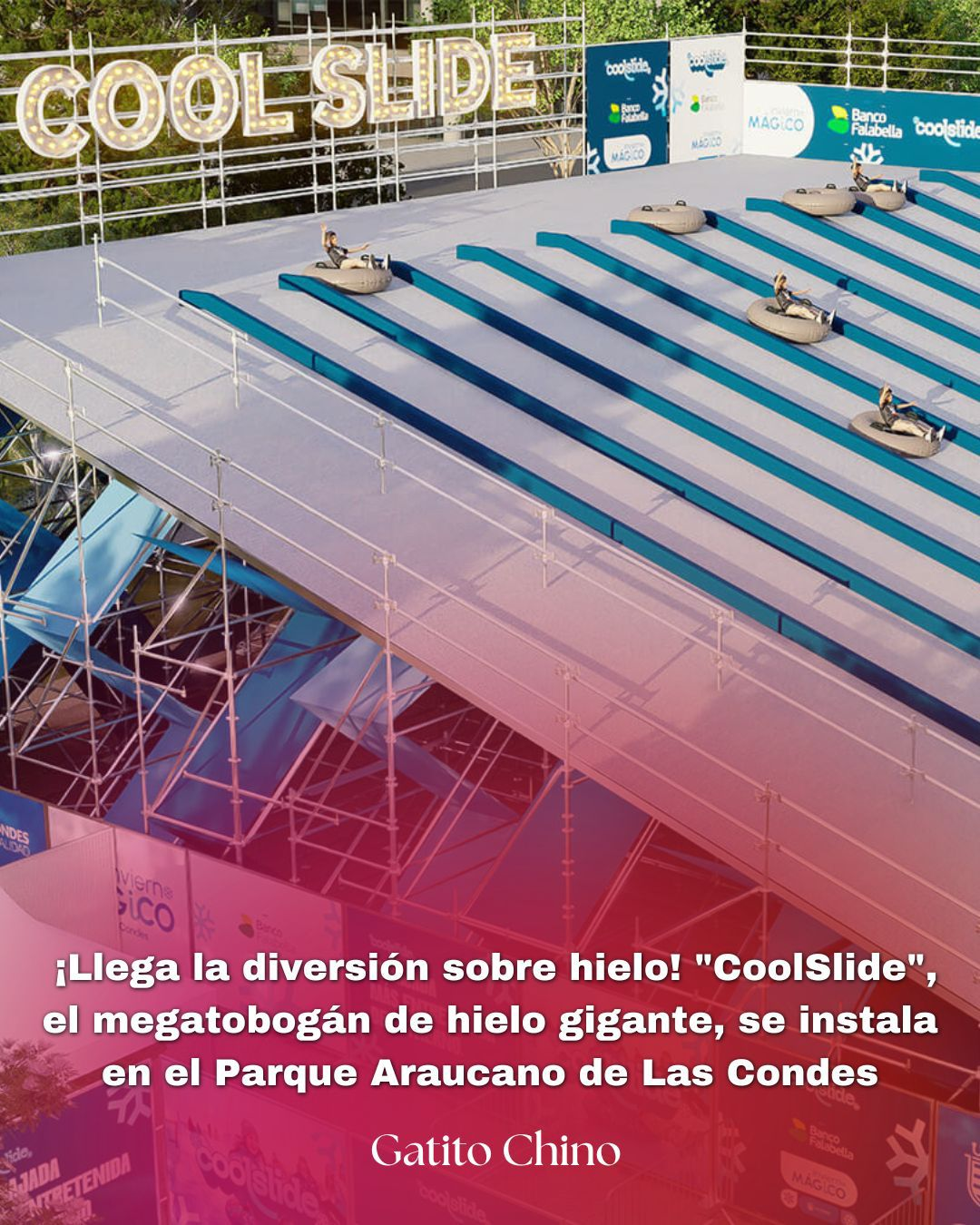 «CoolSlide»: el tobogán de hielo gigante que llega a Chile