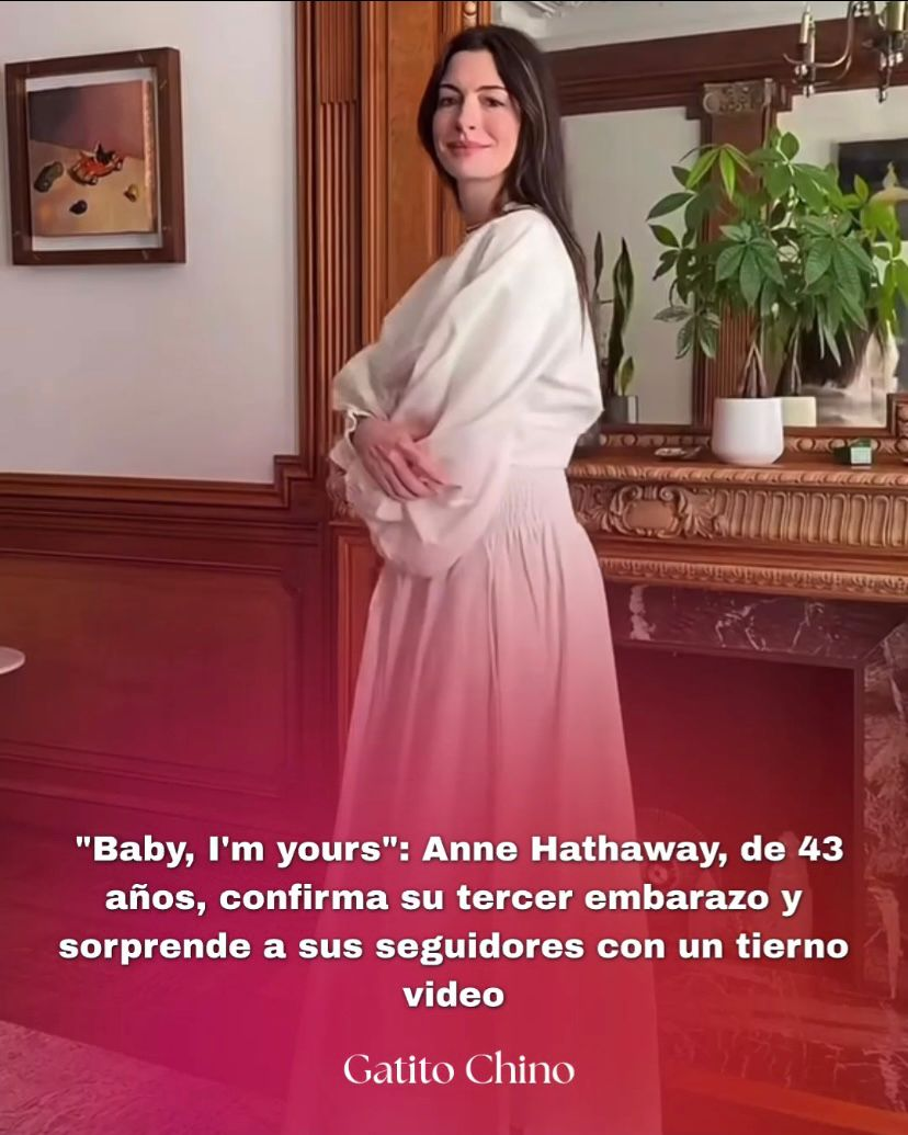 Anne Hathaway anuncia su tercer embarazo a los 43 años