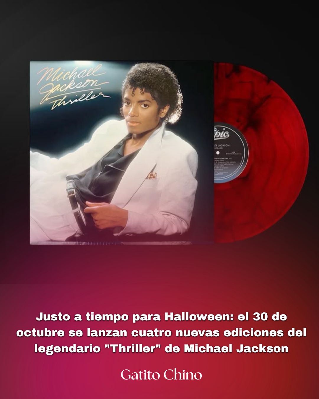 El 30 de octubre llegará una nueva edición del álbum «Thriller» de Michael Jackson