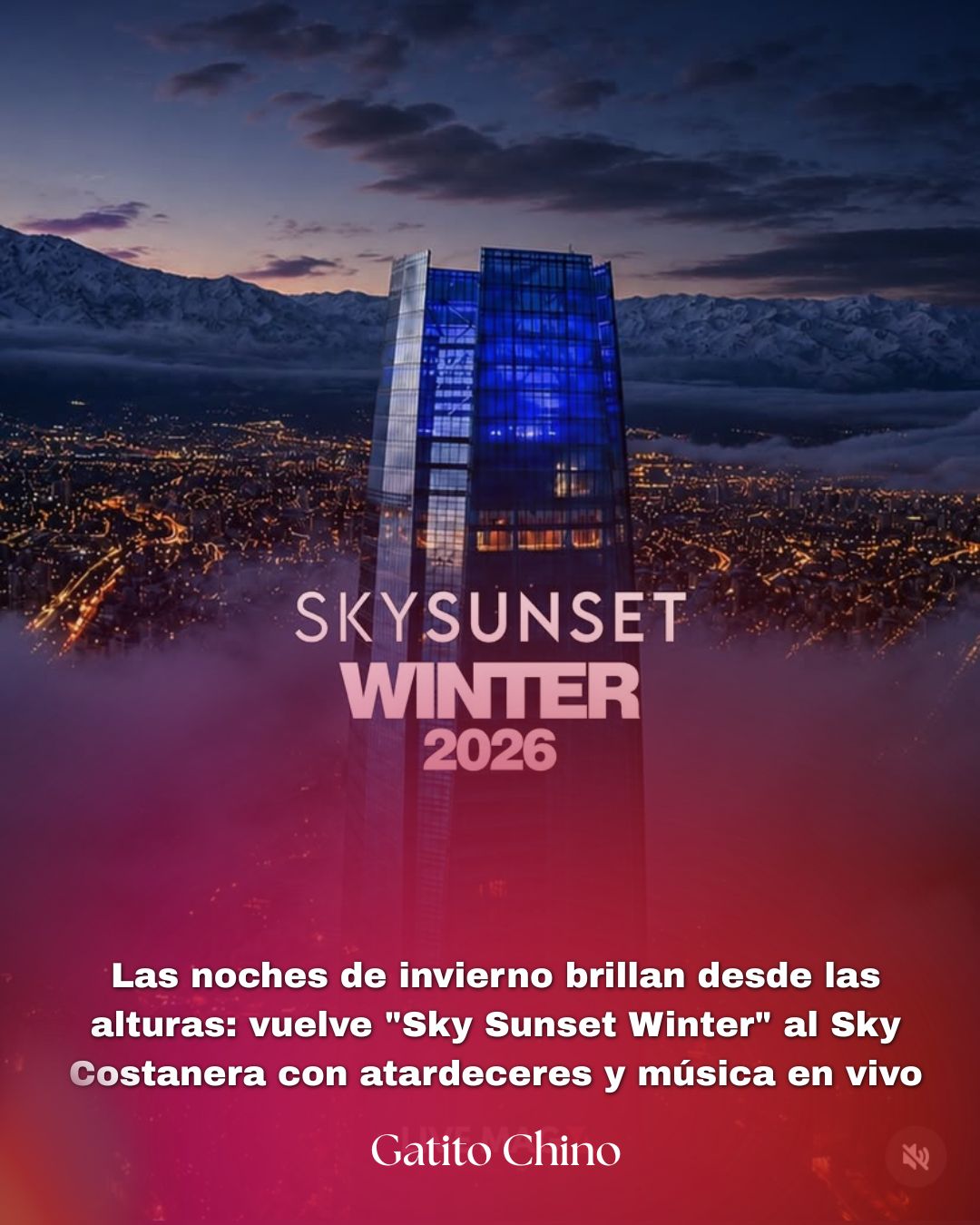 Vuelven las fiestas invernales al Sky Costanera: «Sky Sunset Winter» para esta temporada