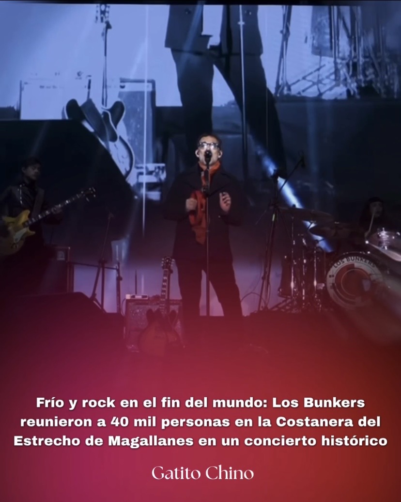 Más de 40 mil personas repletaron la Costanera del Estrecho de Magallanes en el concierto de Los Bunkers