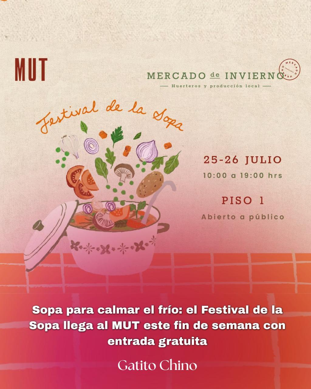 El Festival de la sopa llega al MUT este fin de semana con entrada gratuita