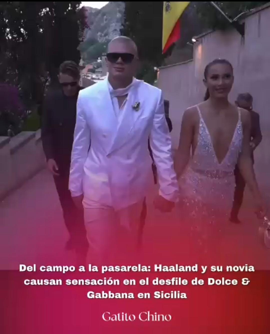 Haaland y su pareja deslumbran con sus looks en desfile de Dolce & Gabbana