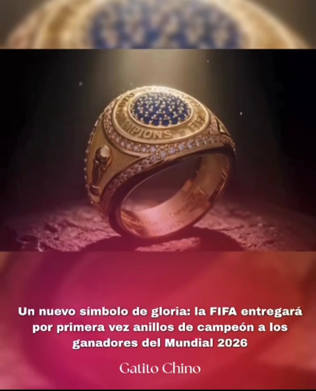La FIFA entregará por primera vez anillos de campeón a los ganadores del Mundial 2026