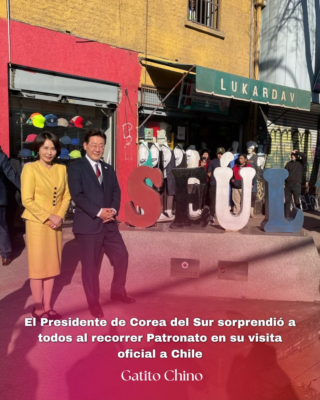 Presidente de Corea del Sur sorprendió al visitar el barrio Patronato en Santiago