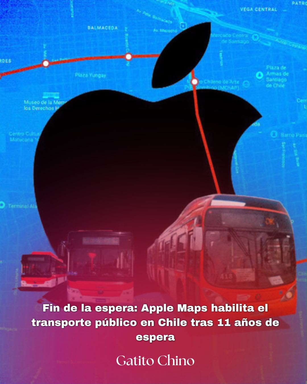 Apple Maps habilita la navegación en transporte público en Chile tras 11 años de espera