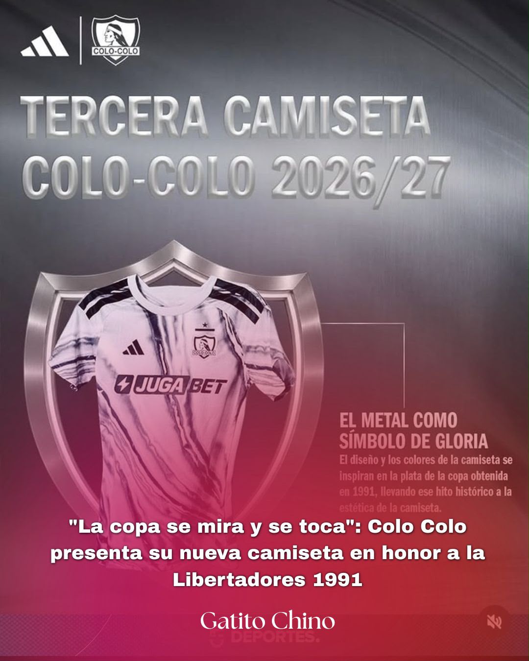 Colo Colo presenta su nueva camiseta inspirada en la Copa Libertadores 1991