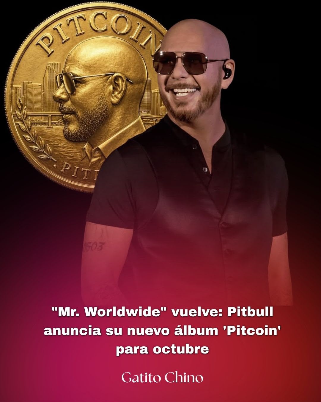 Pitbull anuncia su 14º álbum de estudio: ‘Pitcoin’