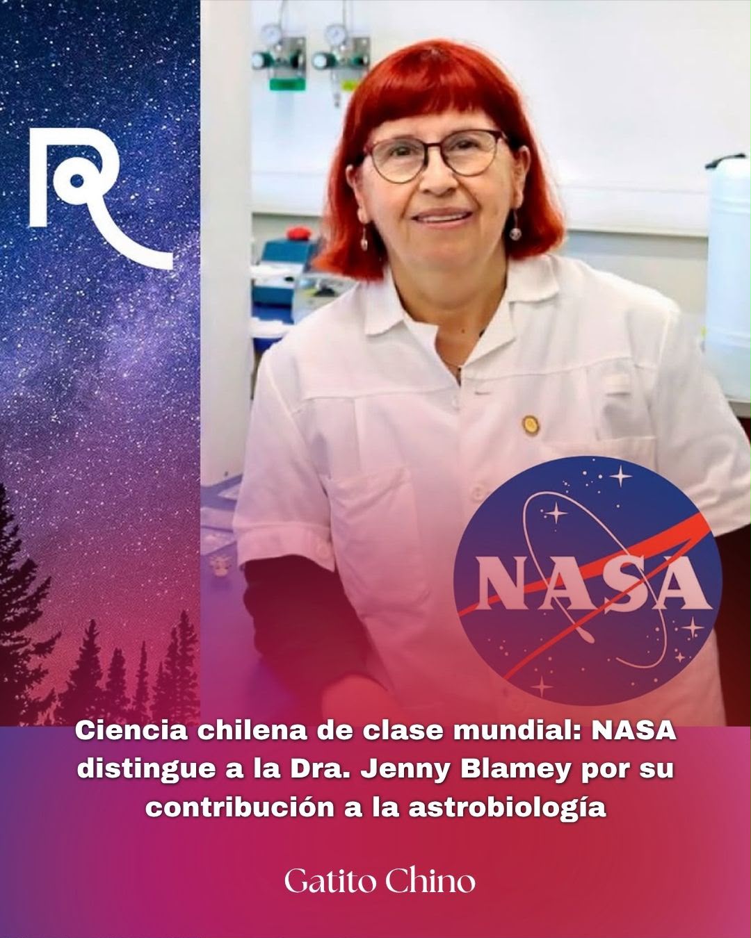 NASA distingue a científica chilena Jenny Blamey por sus aportes a la astrobiología