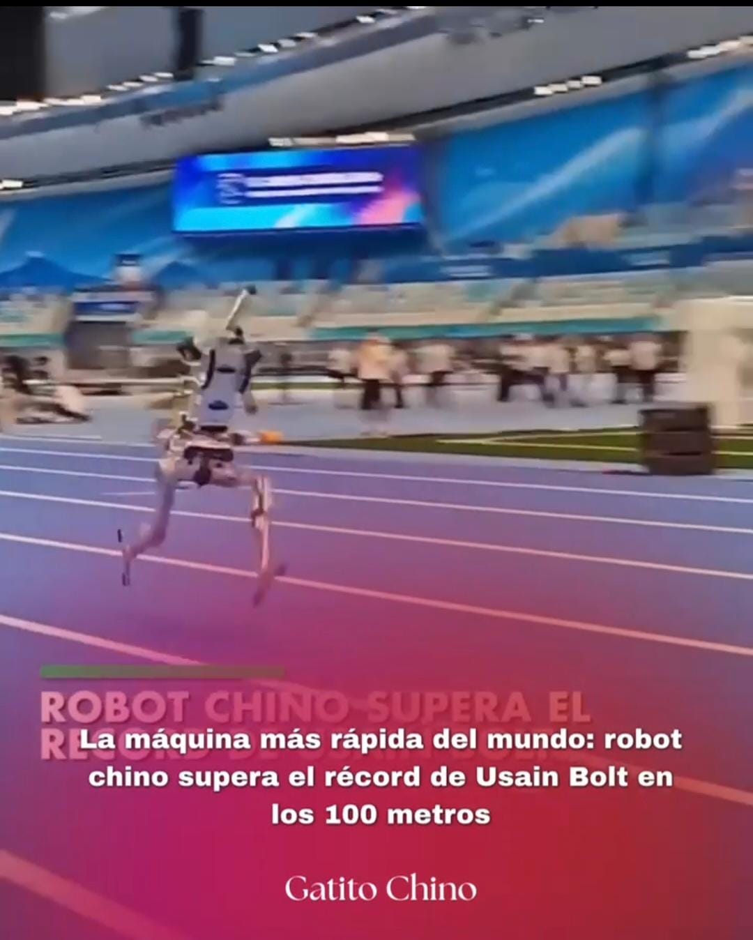 Robot chino rompe el récord de Usain Bolt en los 100 metros
