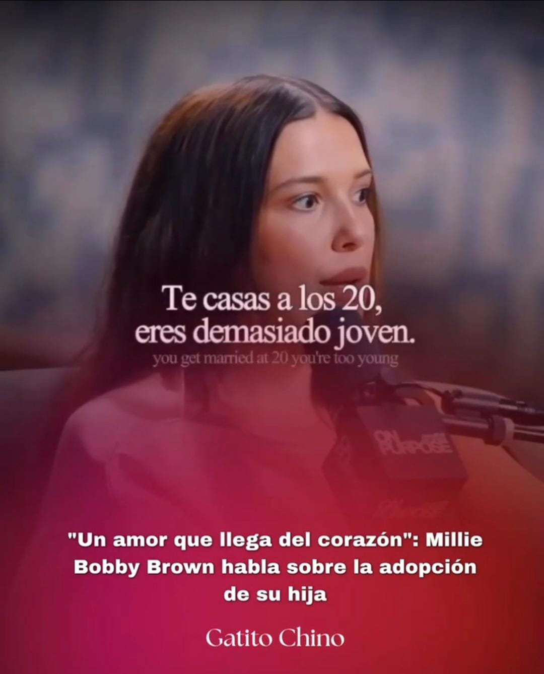 Millie Bobby Brown habla sobre su maternidad en entrevista con Jay Shetty