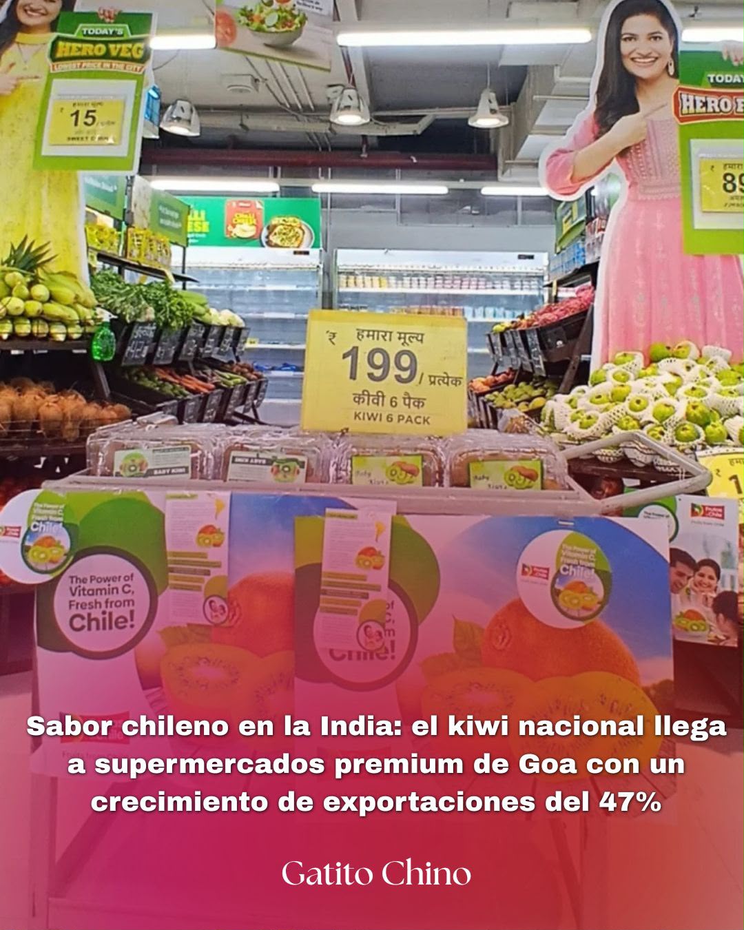 El kiwi chileno debuta en el retail de alta gama en la India