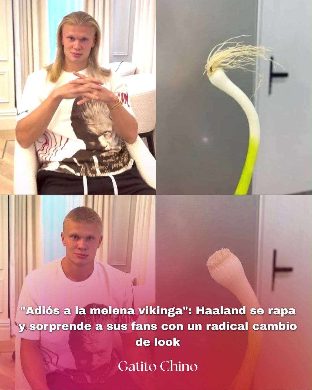 Haaland se despide de su melena vikinga y estrena un radical corte de pelo