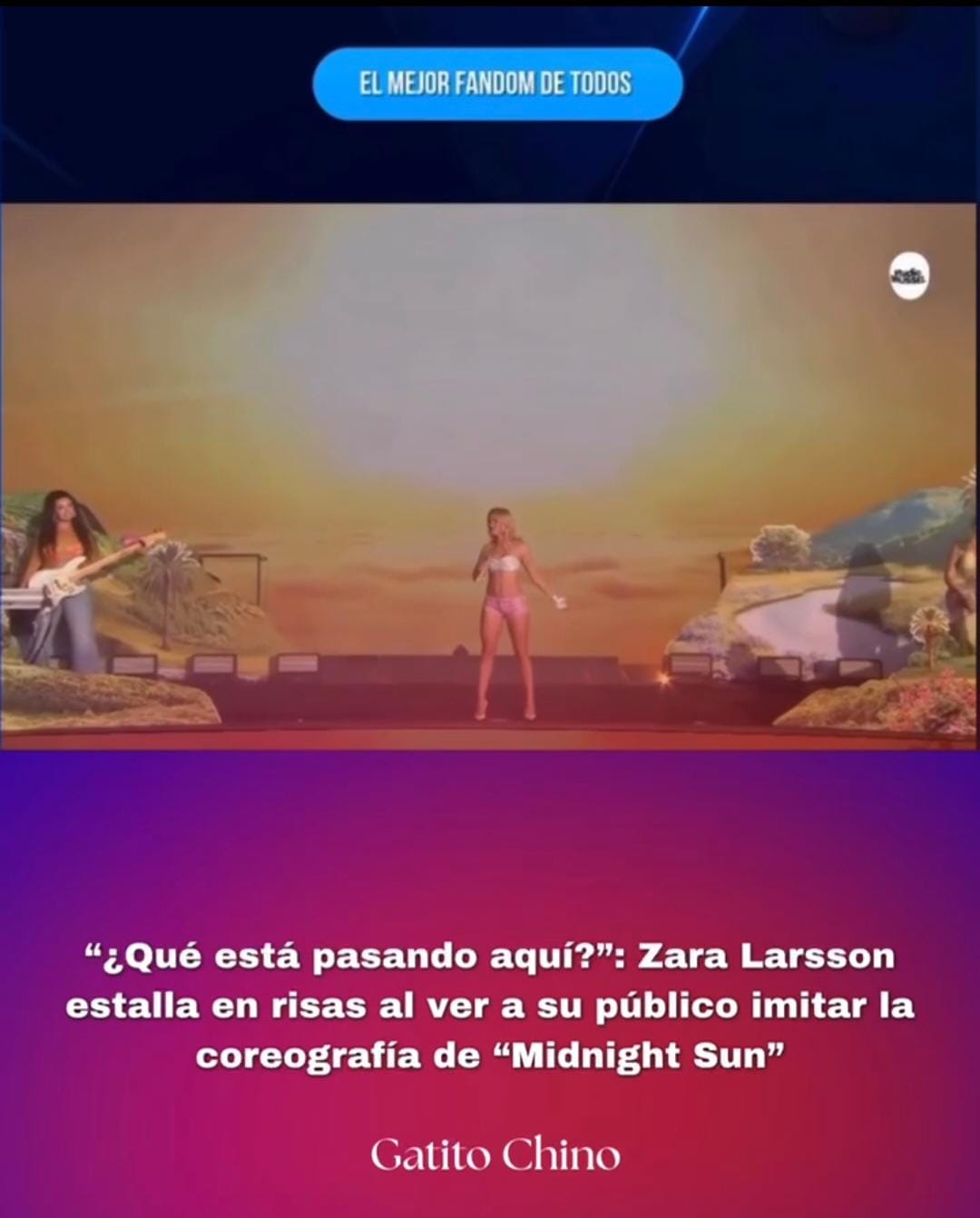 Zara Larsson no pudo contener la risa al ver a su público “volando” en pleno show