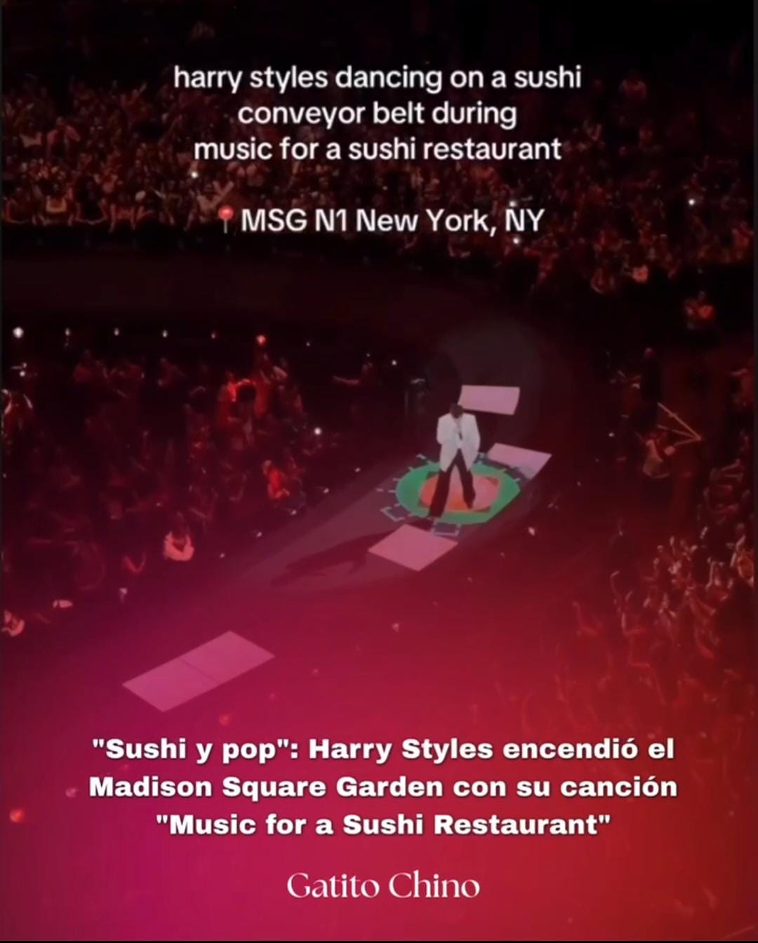 Harry Styles baila al ritmo de «Music for a Sushi Restaurant» en su residencia en el Madison Square Garden