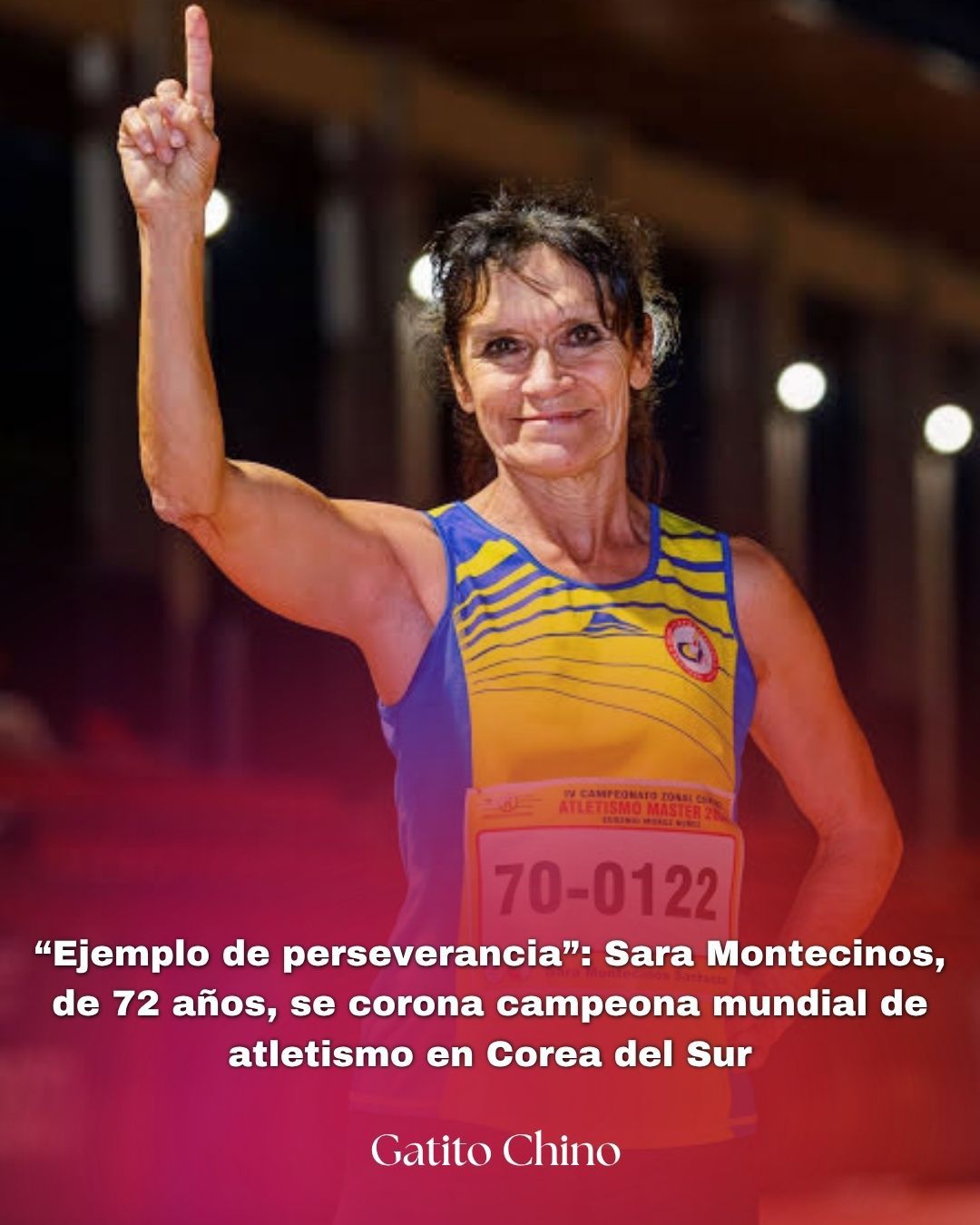 La chilena Sara Montecinos, de 72 años, arrasa en el Mundial de Atletismo Máster