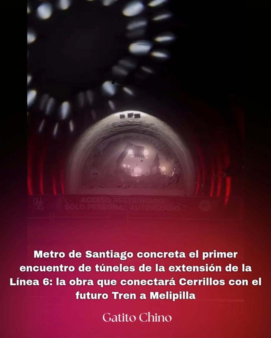 Metro de Santiago da un paso clave: primer encuentro de túneles en la extensión de la Línea 6 hacia el poniente