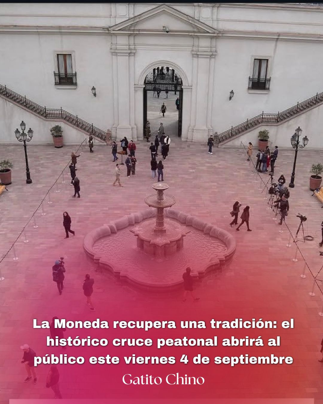 Histórico paso peatonal de La Moneda reabre sus puertas al público este viernes 4 de septiembre